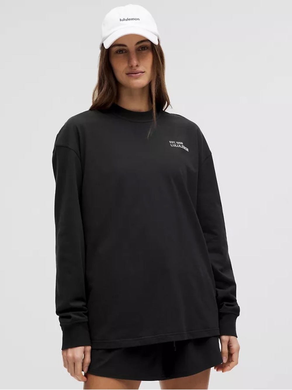 Lululemon Heavyweight Cotton Crewneck Long-Sleeve Shirt - Black, Size S